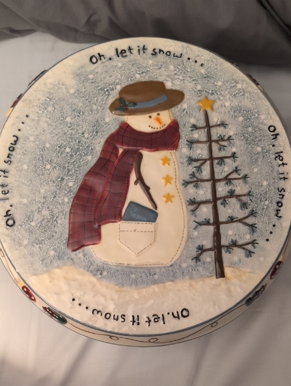 Holiday Cake Plate